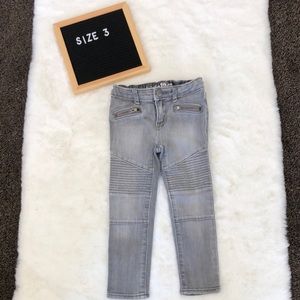 Gap kids Moto skinny grey jeans size 3